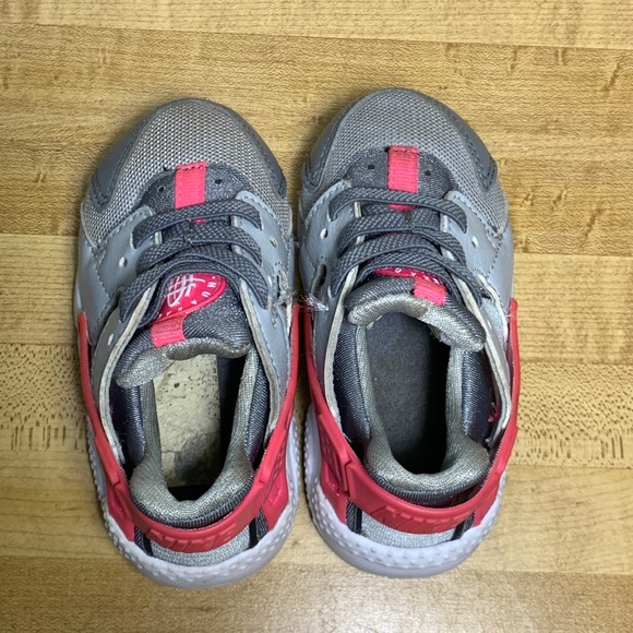 Nike Huarache Baby Girl Size 5C Gray And Pink - Picture 5 of 8